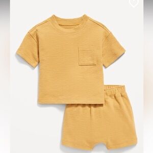 Yellow baby T-Shirt and Shorts Set